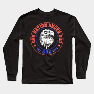 One Nation Under God Eagle Long Sleeve T-Shirt